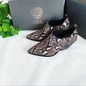 Vince Camuto Jetera Bootie Snake Taupe 